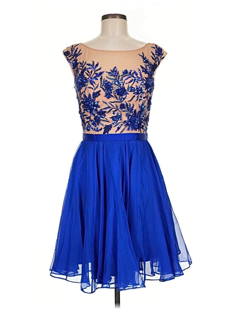 Pre-owned Sherri Hill Cocktail Dress In Blue