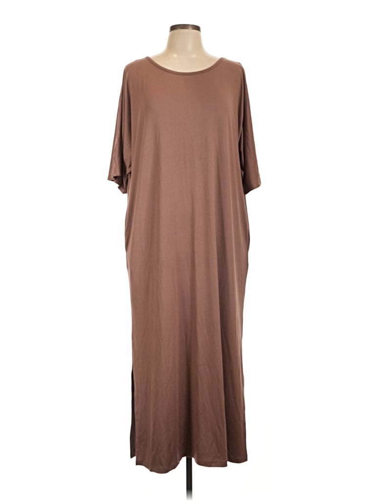 Pre-owned Ekouaer Casual Dress In Brown