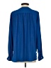 Ann Taylor LOFT 100% Polyester Blue Long Sleeve Blouse Size S - photo 2