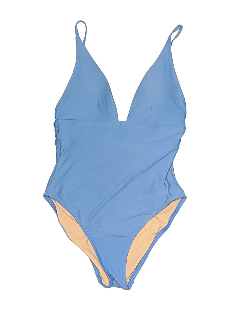 Pre-owned Jcrew One Piece Swimsuit In Blue