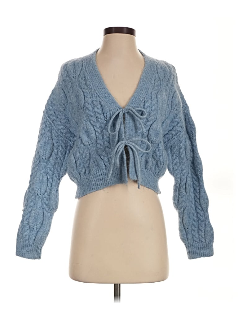 Pre-owned Mng Cardigan Sweater In Blue