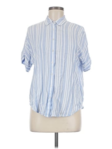 Cosmic Blue Love Short Sleeve Button-Down Shirt (view 1)