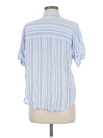 Cosmic Blue Love Short Sleeve Button-Down Shirt (view 2)