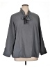 Shein Curve 100% Polyester Gray 3/4 Sleeve Blouse Size 16 Plus (2) - photo 1