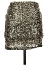 Decree 100% Polyester Metallic Silver Casual Skirt Size S - photo 2