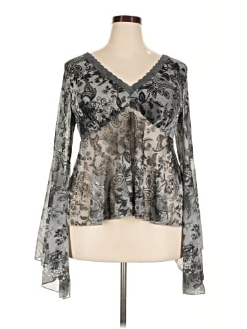 Shein Curve Long Sleeve Blouse (view 1)