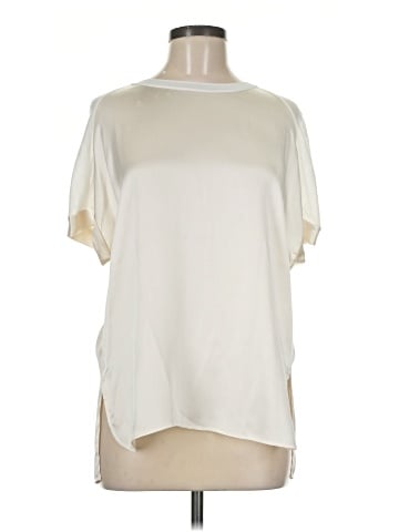 Vince. Short Sleeve Silk Top (view 1)