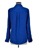 Express 100% Polyester Blue Long Sleeve Blouse Size M - photo 2
