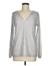 Alfani Silver Long Sleeve Blouse Size M - photo 1