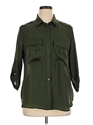 MICHAEL Michael Kors 3/4 Sleeve Button-Down Shirt (view 1)