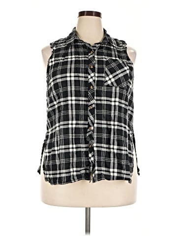 Passport Sleeveless Button-Down Shirt (view 1)