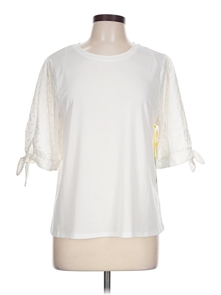 Cece Short Sleeve Blouse In White