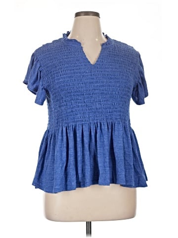 Cable & Gauge Short Sleeve Blouse (view 1)