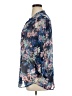 Kut from the Kloth 100% Polyester Floral Blue 3/4 Sleeve Blouse Size XL - photo 5