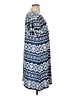 Perceptions Print Blue Casual Dress Size 1X - photo 4