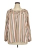 Belldini Houndstooth Green Tan 3/4 Sleeve Blouse Size 3X - photo 1