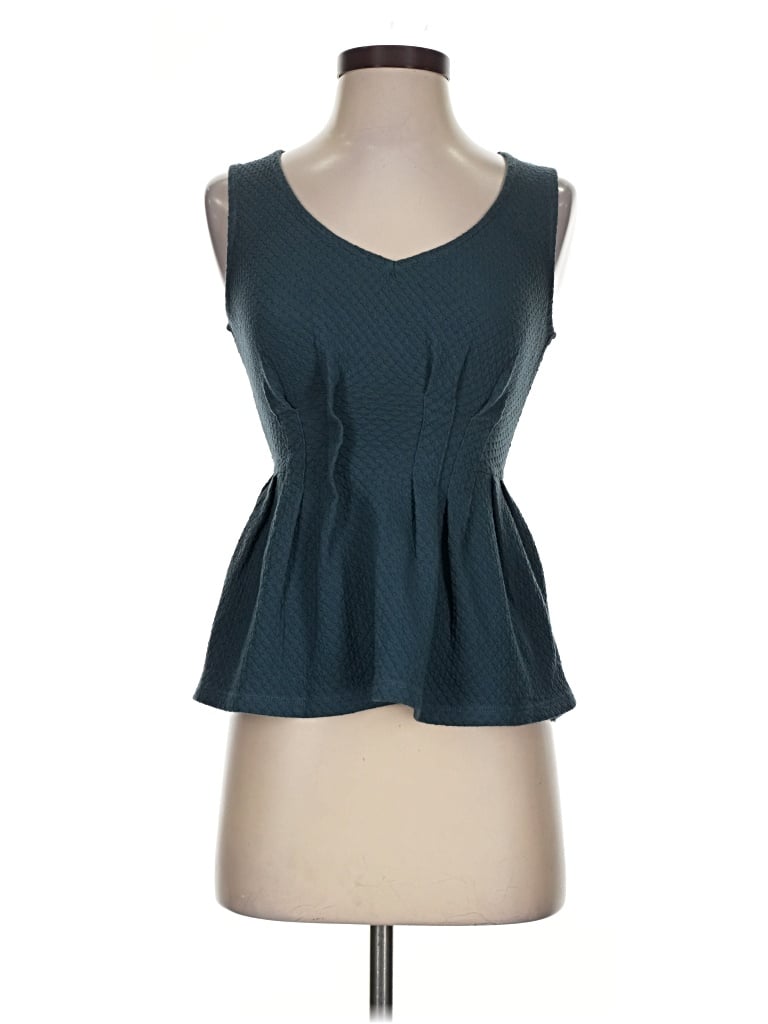 Pre-owned Deletta Sleeveless Blouse In Teal