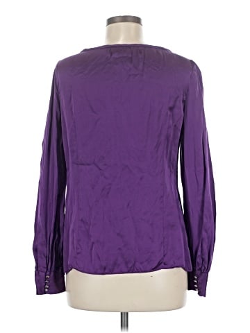 White House Black Market Long Sleeve Silk Top (view 2)