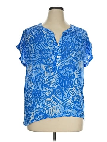 Blue Ginger Short Sleeve Blouse (view 1)