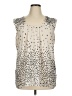 Gap 100% Polyester Ivory Sleeveless T-Shirt Size XL - photo 1