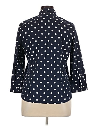 Chaps 3/4 Sleeve Button-Down Shirt (view 2)
