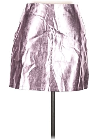Blush Faux Leather Skirt (view 1)