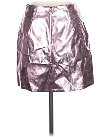 Blush Faux Leather Skirt (view 2)