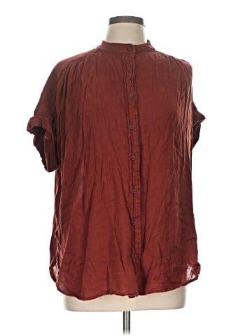 Silence and Noise Short Sleeve Blouse (view 1)