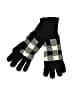 Unbranded 100% Acrylic Checkered-gingham Black Gloves One size - photo 1