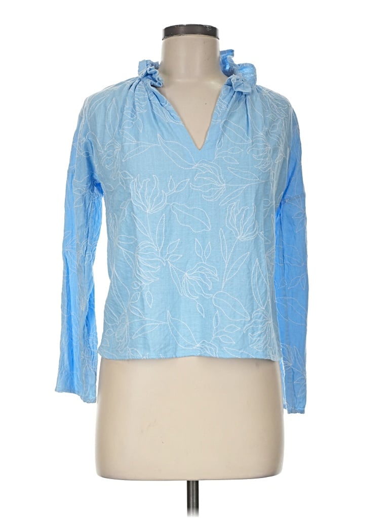 Pre-owned Never A Wallflower Long Sleeve Polo Shirt In Blue