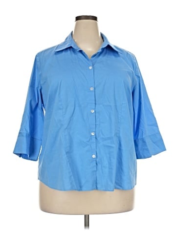 George 3/4 Sleeve Button-Down Shirt (view 1)