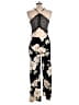 Charlotte Russe Floral Black Jumpsuit Size L - photo 2