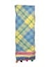 Unbranded Checkered-gingham Yellow Scarf One size - photo 2