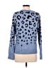 Nine West Animal Print Blue Pullover Sweater Size S - photo 2