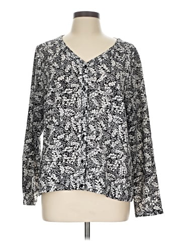 Christopher & Banks Long Sleeve Blouse (view 1)