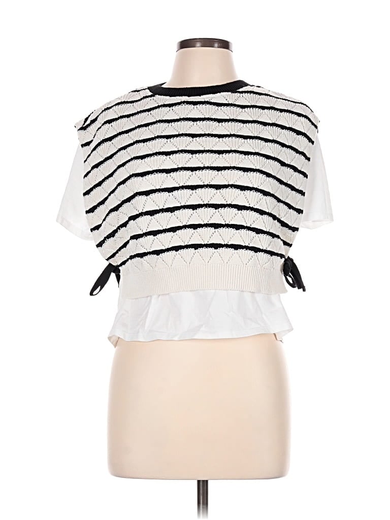 Pre-owned Zara Pullover Sweater In White