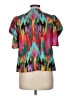 Crosby 100% Polyester Teal Short Sleeve Blouse Size M - photo 2