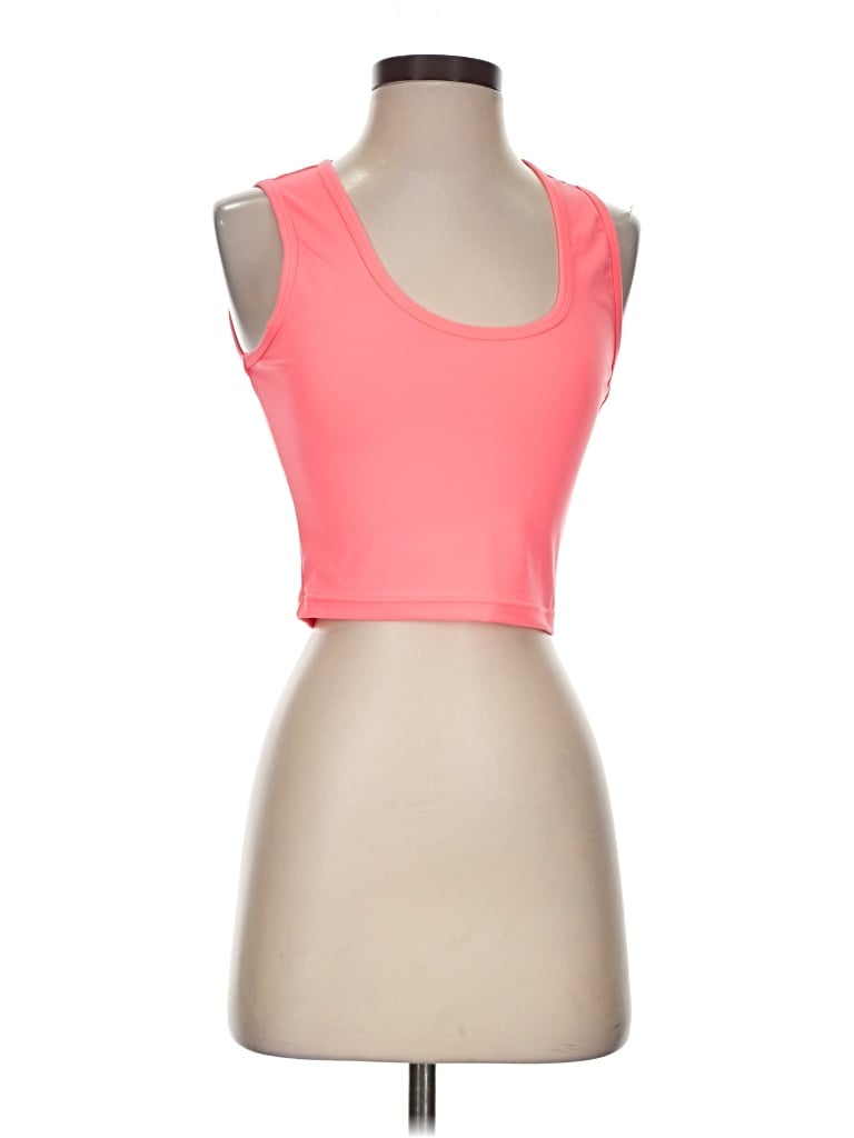 Pre-owned Zyia Active Tank Top Pink Strapless Neckline Tops