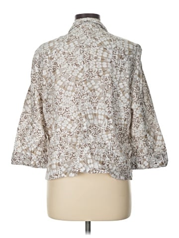 Christopher & Banks 3/4 Sleeve Button-Down Shirt (view 2)
