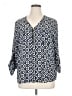 Cato 100% Polyester Blue 3/4 Sleeve Blouse Size XL - photo 1