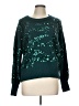 Nine West 100% Polyester Stars Teal Pullover Sweater Size L - photo 1