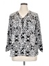 Cato 100% Polyester Silver 3/4 Sleeve Blouse Size XL - photo 1
