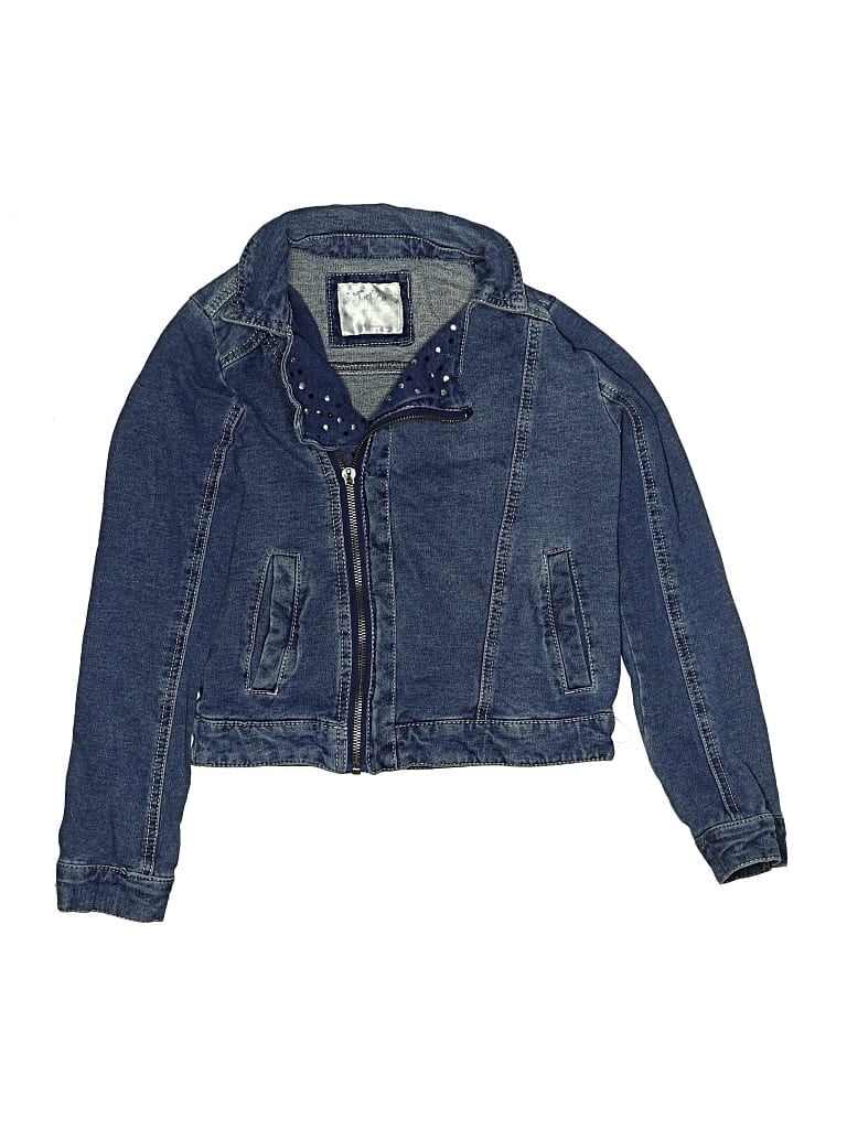 Pre-owned Justice Kids' Denim Jacket In Blue