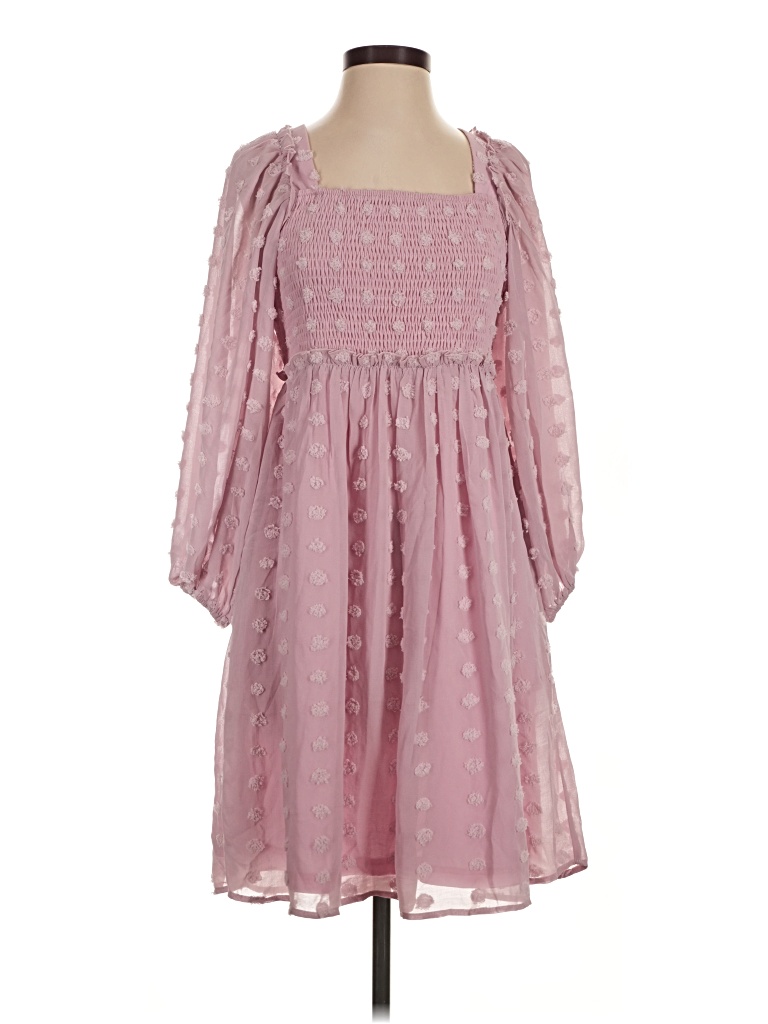 Pre-owned Listicle Casual Dress In Pink