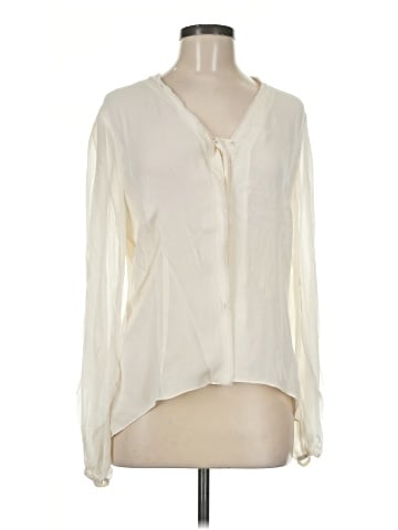 Elie Tahari Long Sleeve Silk Top (view 1)