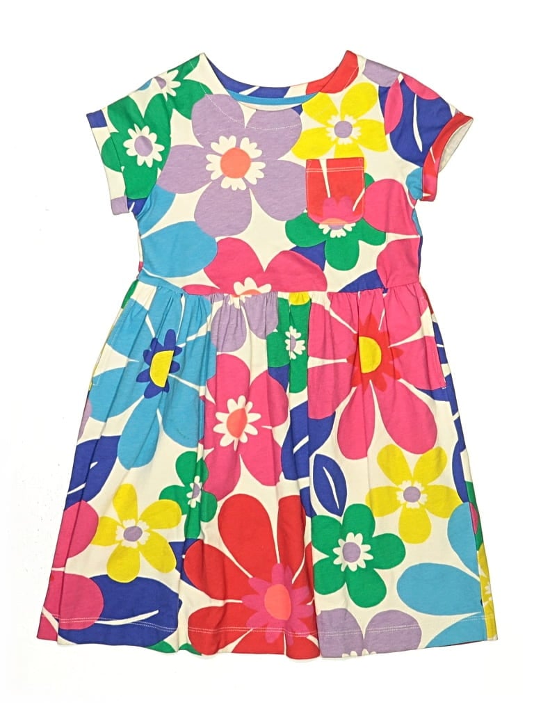 Pre-owned Mini Boden Kids' Dress In Blue