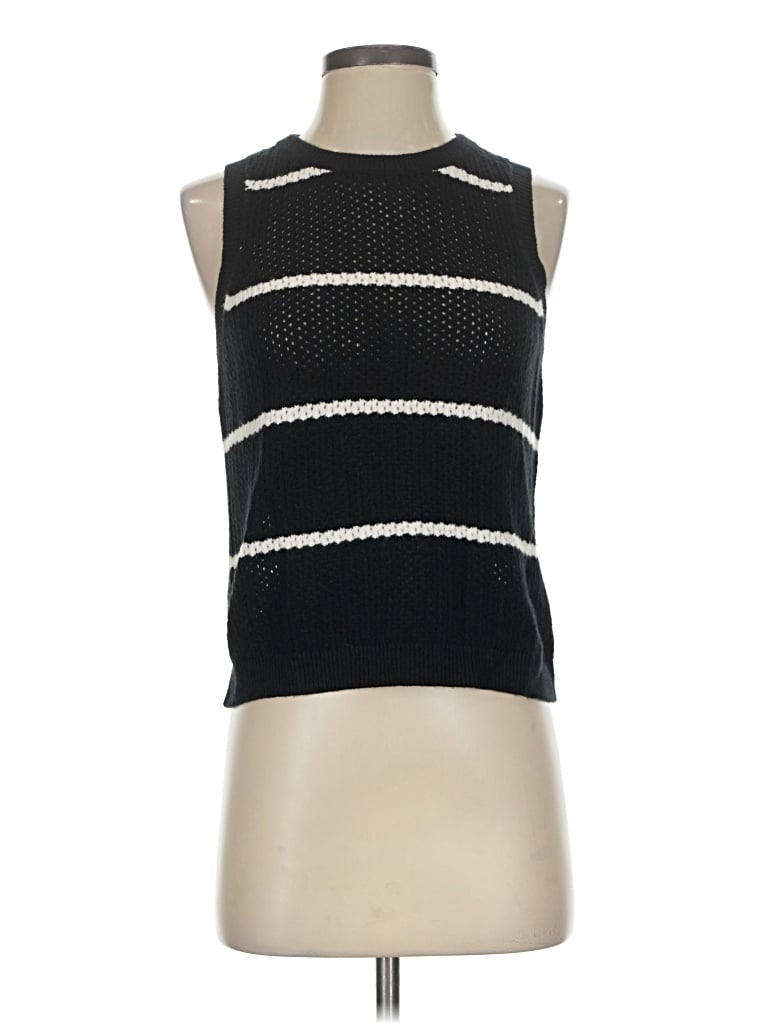 Pre-owned Evereve Sweater Vest In Black