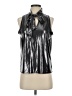 Cache Metallic Silver Sleeveless Blouse Size XS - photo 1
