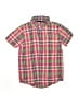 Janie and Jack Plaid Pink Short Sleeve Button-Down Shirt Size 8 - photo 1