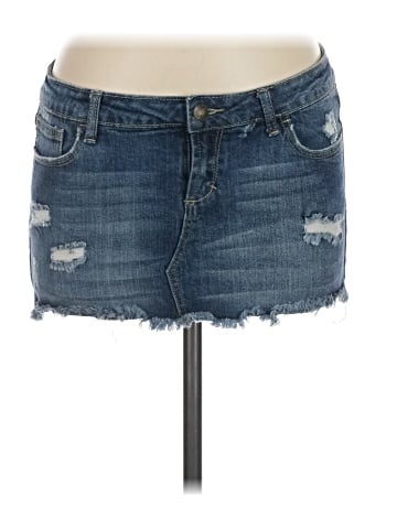 Wet Seal Denim Skirt (view 1)
